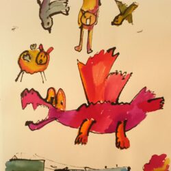 Obraz Smoki i inne zwierzęta latające