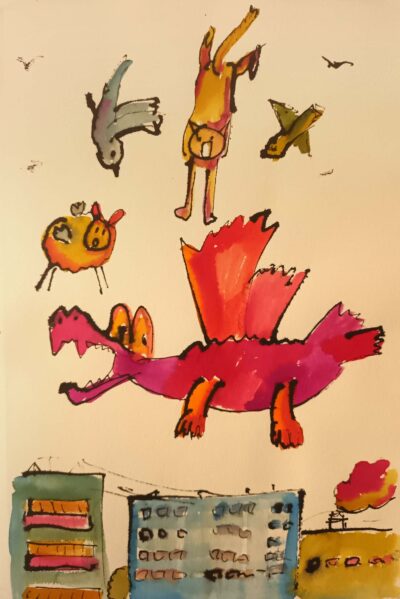 Obraz Smoki i inne zwierzęta latające